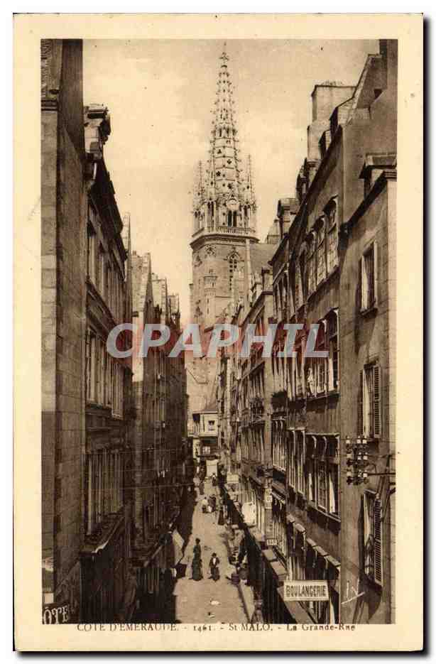 CPA Saint Malo La Grande Rue Boulangerie