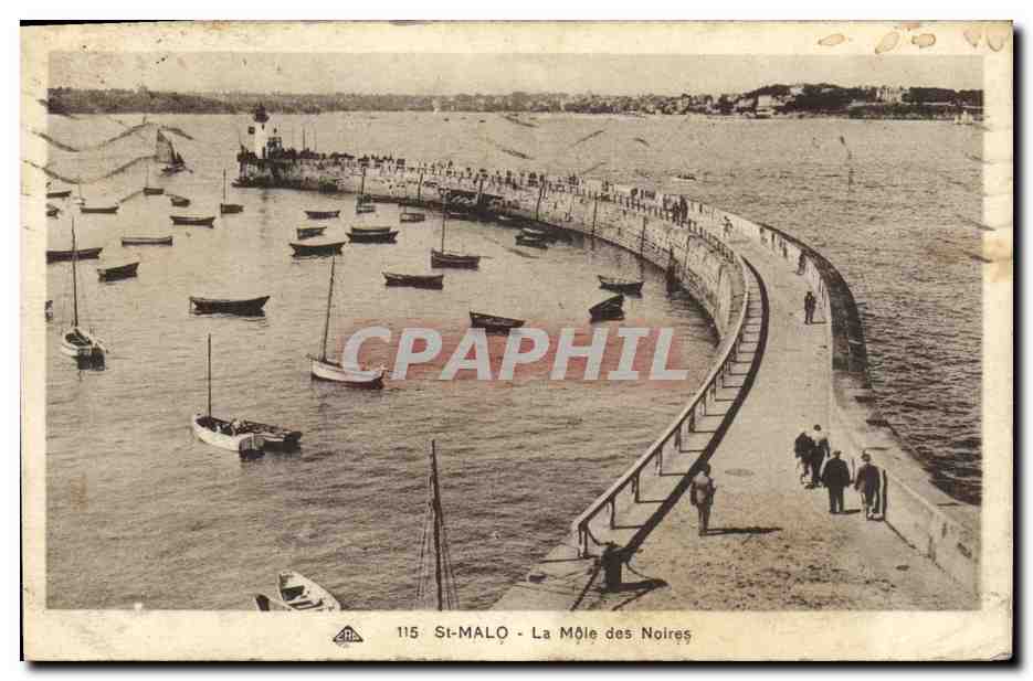 St-Malo - La Môle des Noires — CPA n°115, éditeur A. Chabot