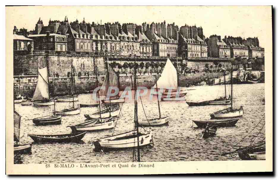 Si-Malo - L'Avant-Port et Quai de Dinard — éditeur : Imprimerie des Arts Indomécaniques, Brabour