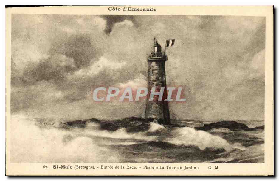 St-Malo (Bretaña) - Entrada a la Bahía - Faro « La Tour du Jardin » - G. M.