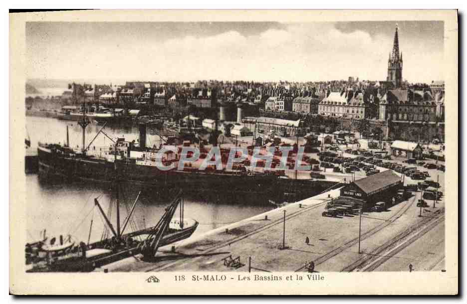 St-Malo - Les Bassins et la Ville — CPAPHIL n°118