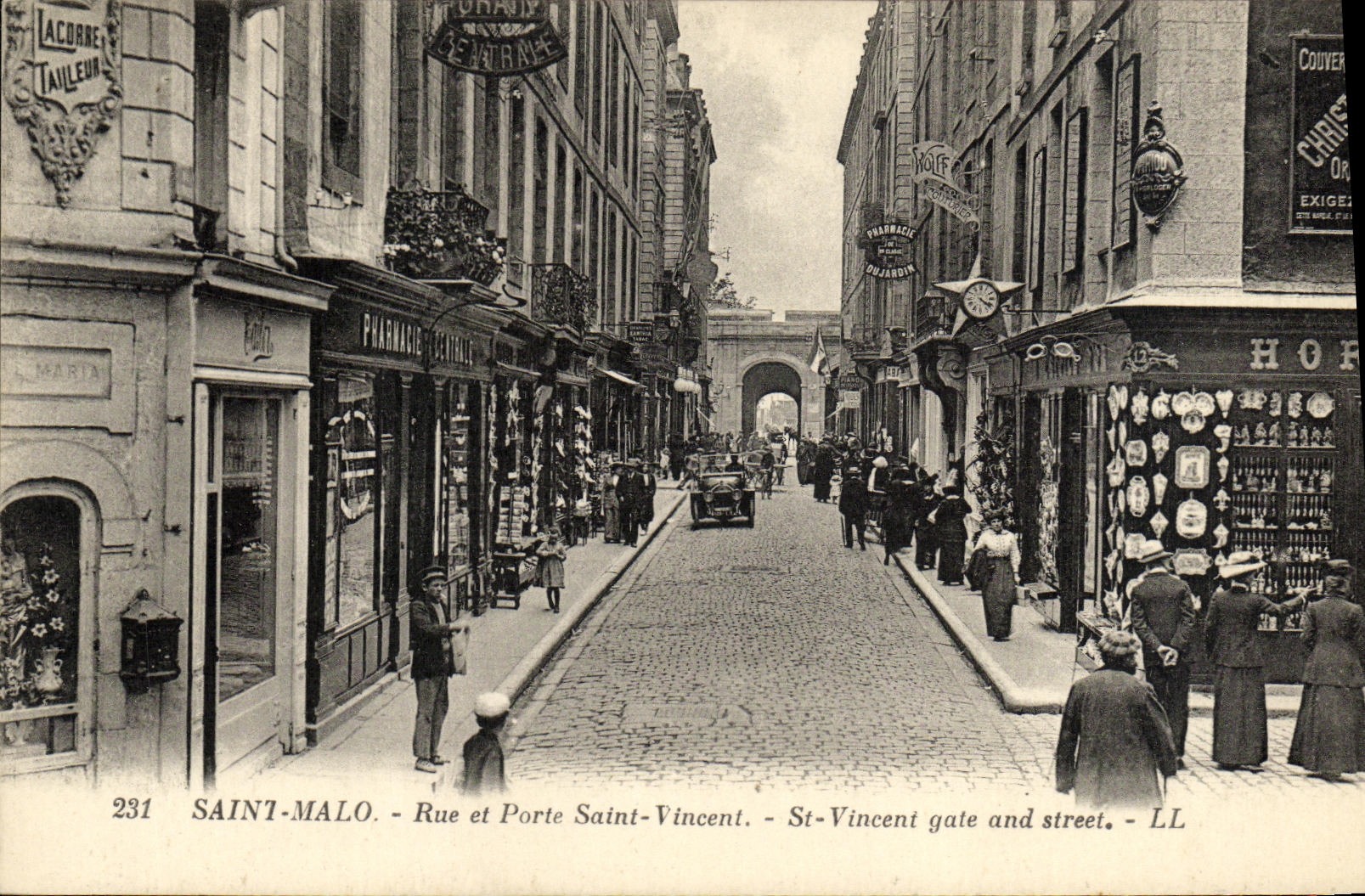 Saint-Malo - Rue et Porte Saint-Vincent — LL, n°231