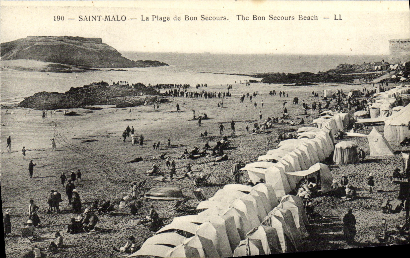 SAINT-MALO — La Playa de Bon Secours — editor Lévy et Neurdein Réunis, n° 190
