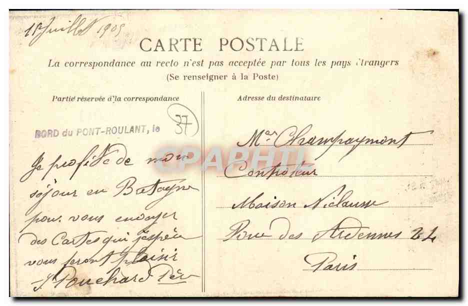 Saint-Malo - Le Pont-Roulant à marée basse — Chocolat Menier, HLM — Reverso