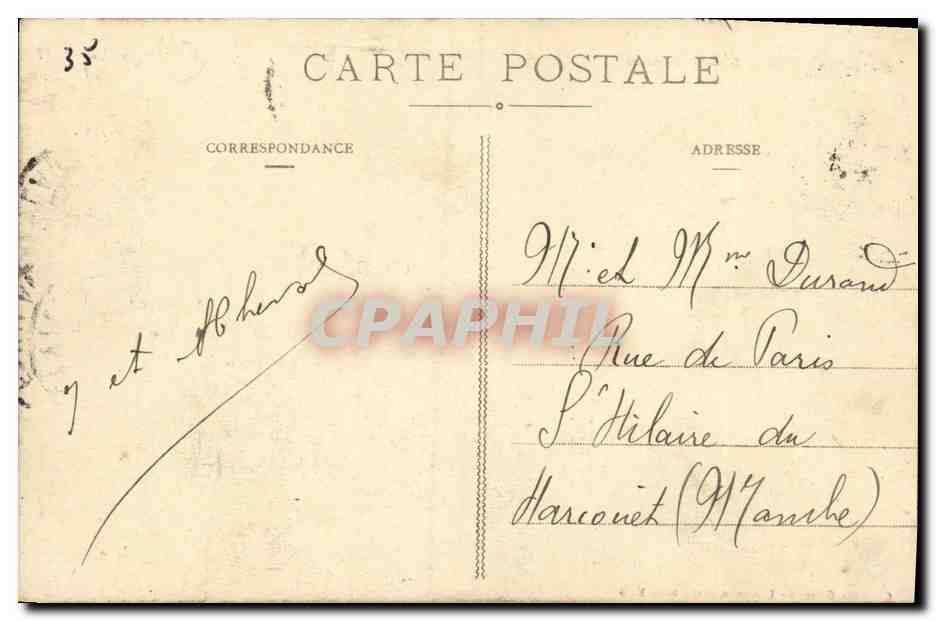 Saint-Malo — Le Môle par tempête — G. F. Guérin, n° 4980 — Reverso