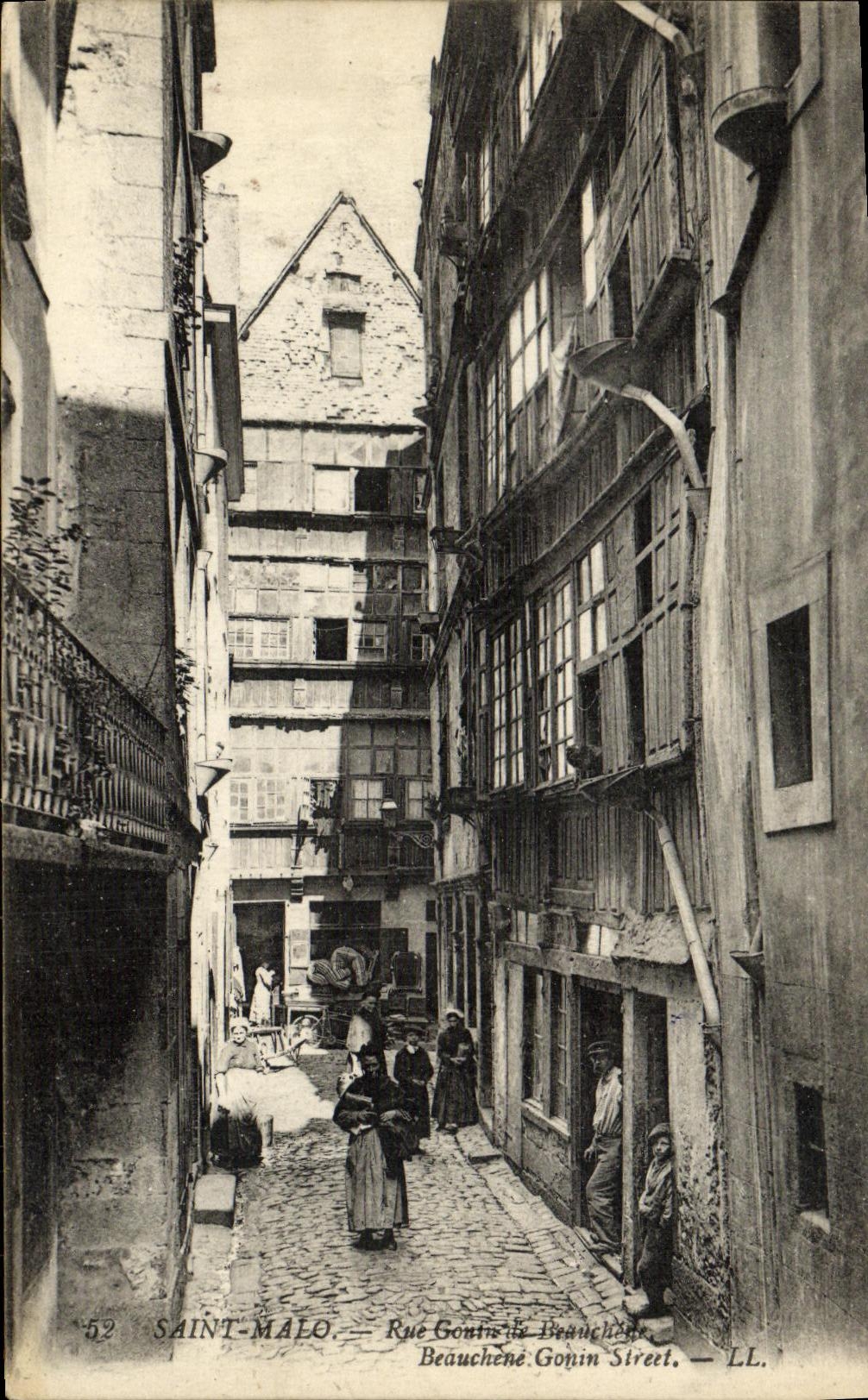 Saint-Malo — Rue Gonts-de-Beauchène (Beauchène Gonin Street) — LL. - Anverso