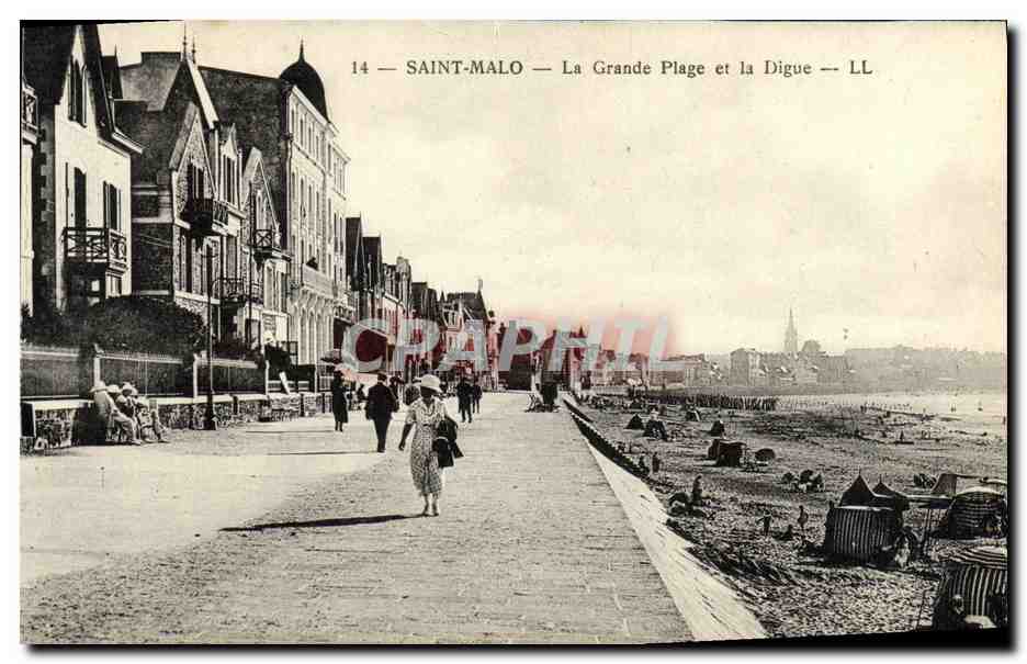 Saint-Malo — La Grande Plage et la Digue — LL