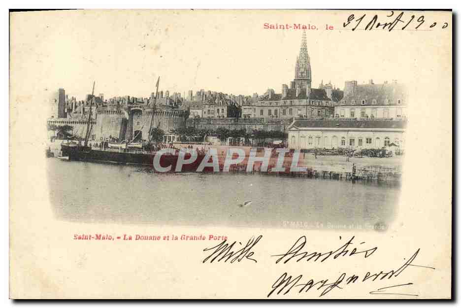 Saint-Malo, la Donane et la Grande Porte — éditeur non identifié, n° de série non visible