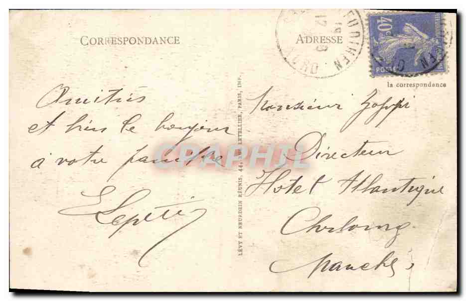 Saint-Malo - Le Château et la Square - LL. - N° 127 — Verso
