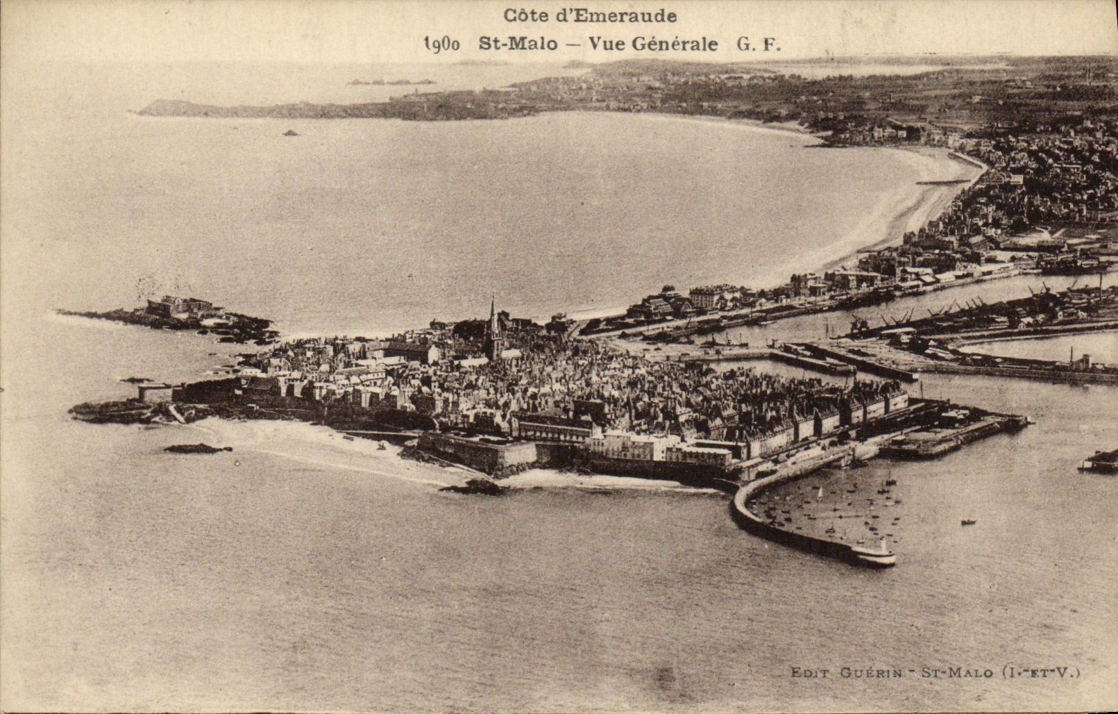 St-Malo — Vue Générale — Côte d’Emeraude — Édit Guérin - St-Malo (I.-ET-V.)