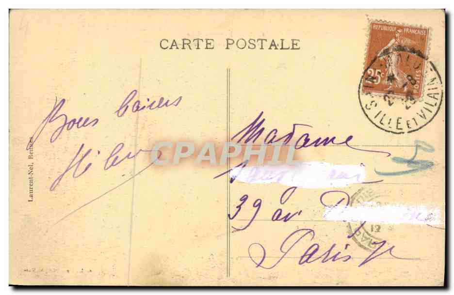 CPA St Malo Les Vedettes Bateaux — Verso