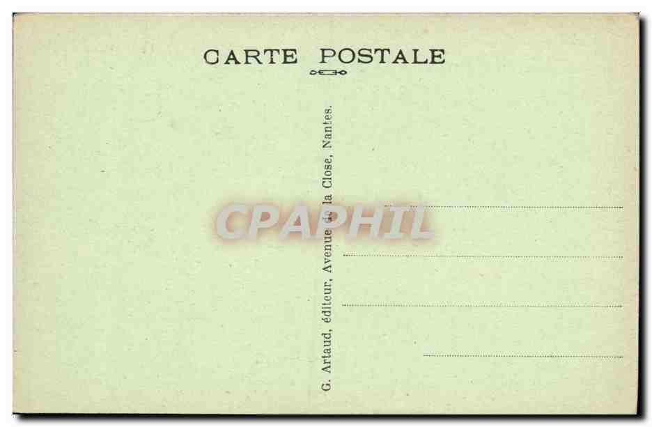 Saint-Malo — Départ d'un paquebot pour l'Angleterre — G. Artaud, Nantes — Achterkant