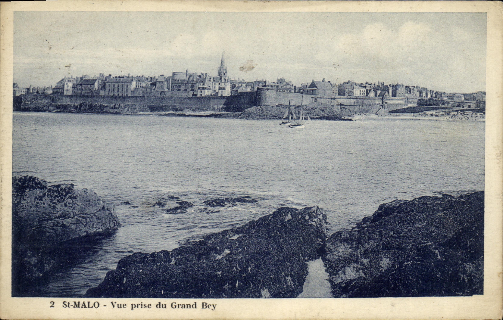 St-Malo - Vue prise du Grand Bey — Éditeur Au Rire Ave, n°2