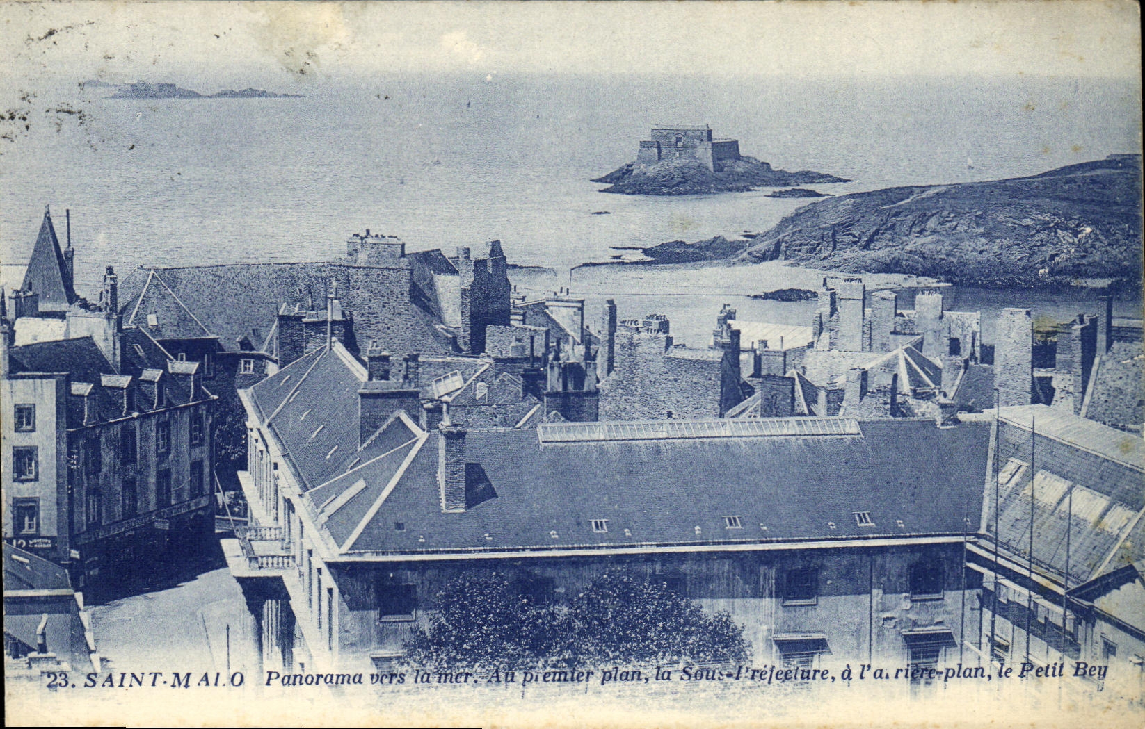 Saint-Malo — Panorama zum Meer — G. Artaud, Verlag, Nantes