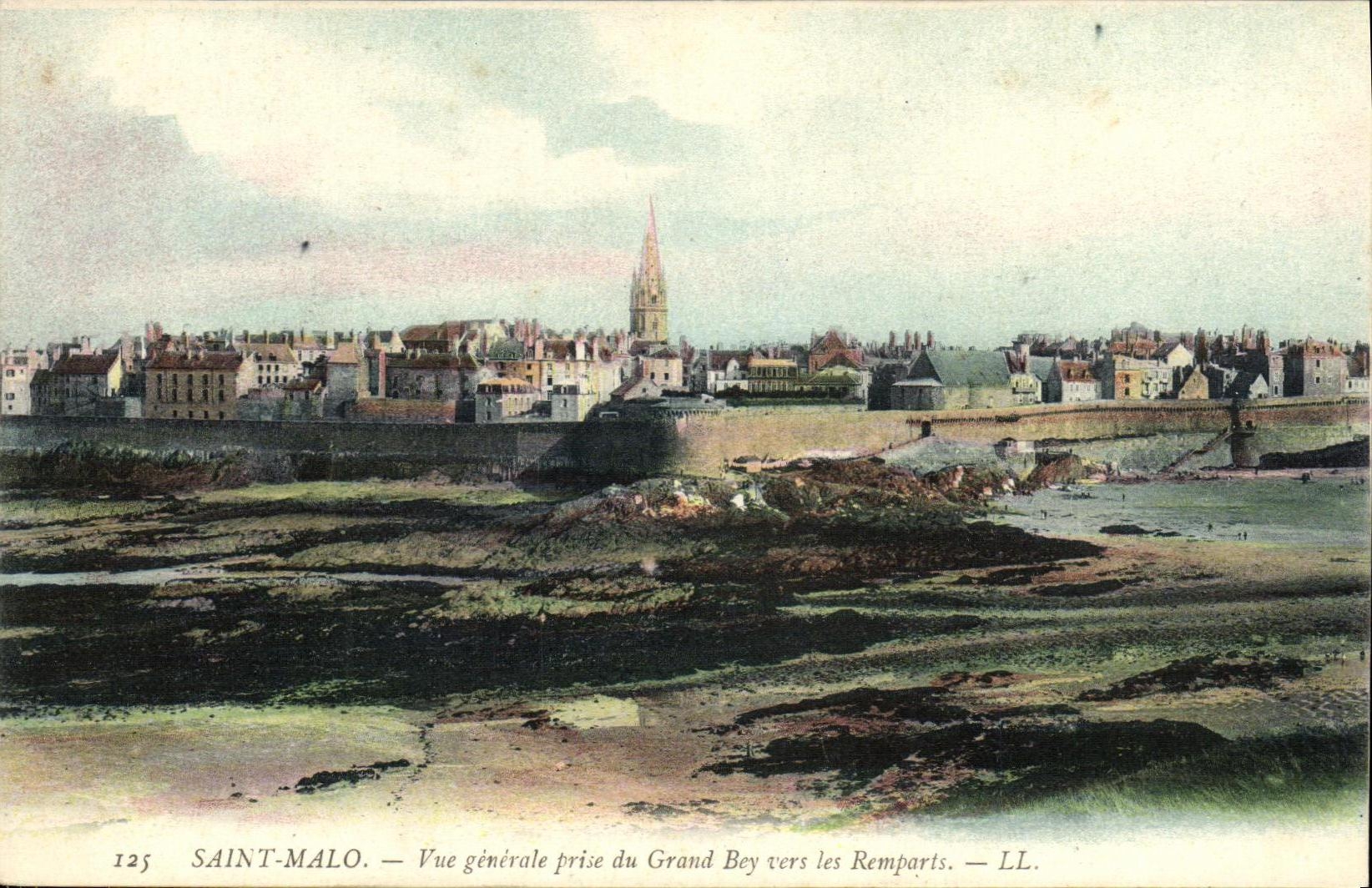 Saint-Malo — Vue générale prise du Grand Bey vers les Remparts — LL. — n° 125