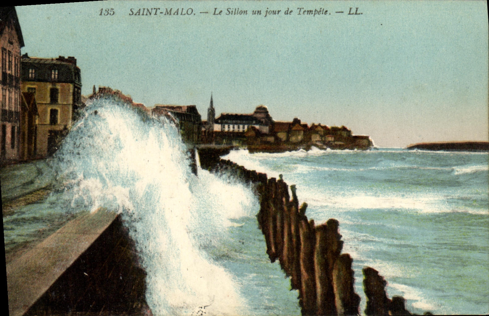 Saint-Malo — Le Sillon een dag van storm — LL.