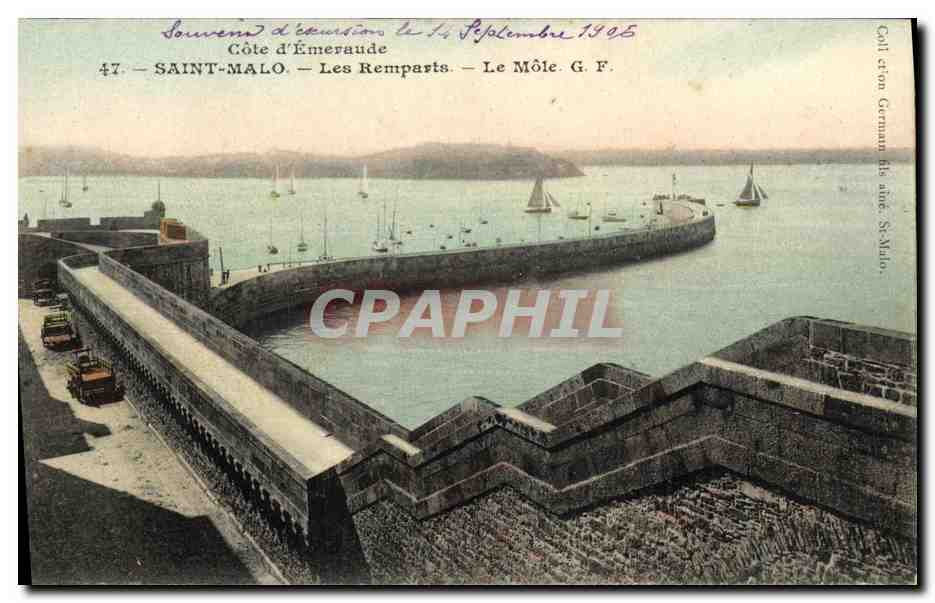 Saint-Malo — Les Remparts — Le Môle — G. F. éditeur, n° 47