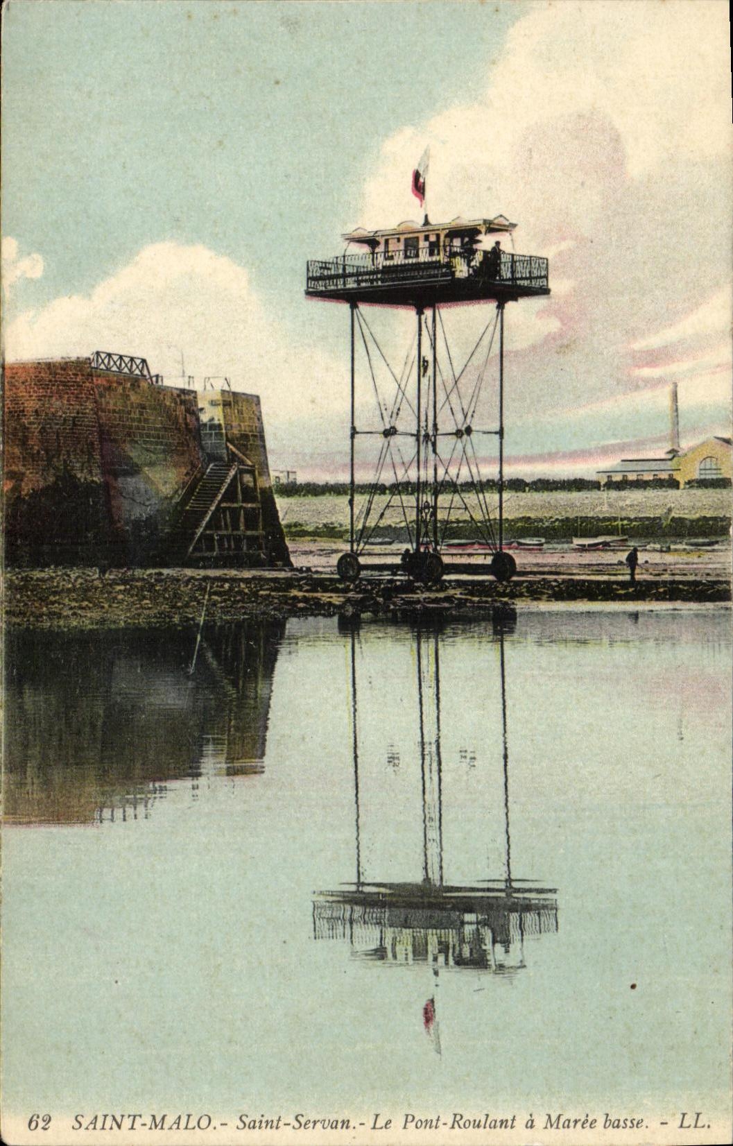 Saint-Malo - Saint-Servan - Le Pont-Roulant à Marée basse - LL