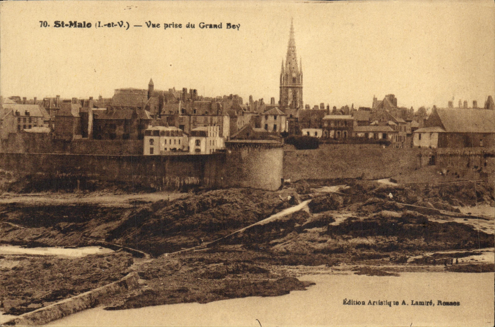 St-Malo (I.-et-V.) — Ansicht vom Grand Bey — Künstlerische Ausgabe A. Lamiré, Rennes