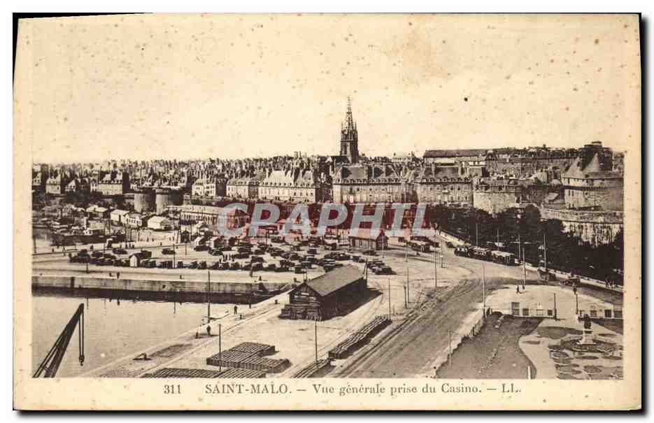 CPA Saint Malo Vue generale prise du Casino