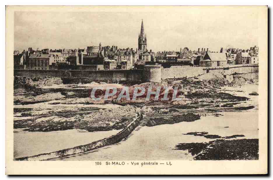 St-Malo - Vista general — L.L. — 186 - Anverso