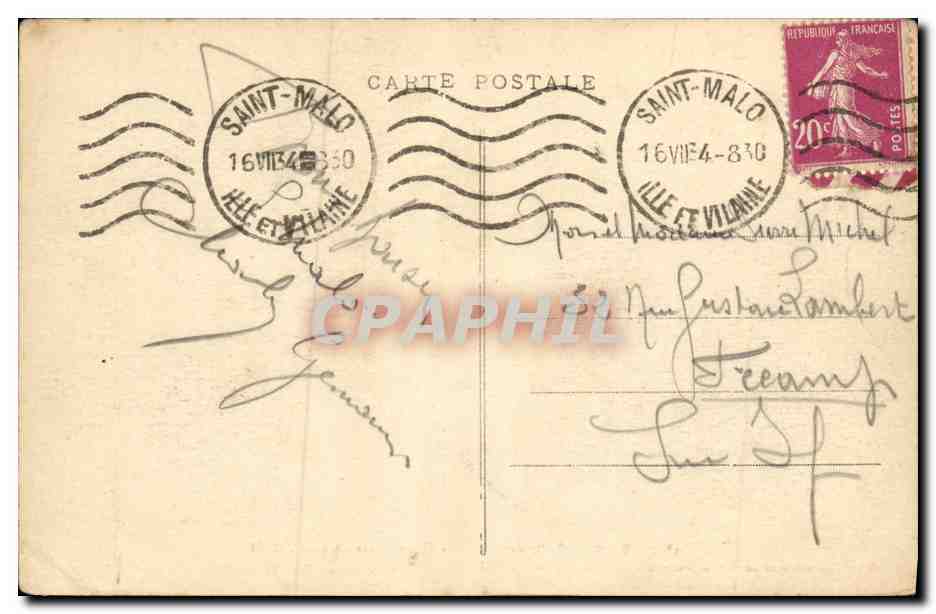 St-Malo (Bretagne) — Place Chateaubriand — G.M. n°3825 — Reverso