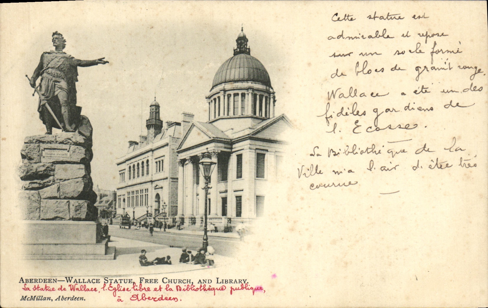 CPA Aberdeen Wallace Statue Free Church and Library