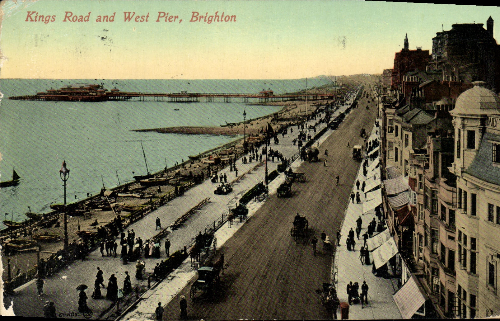 CPA Kings Road and West Pier Brighton 