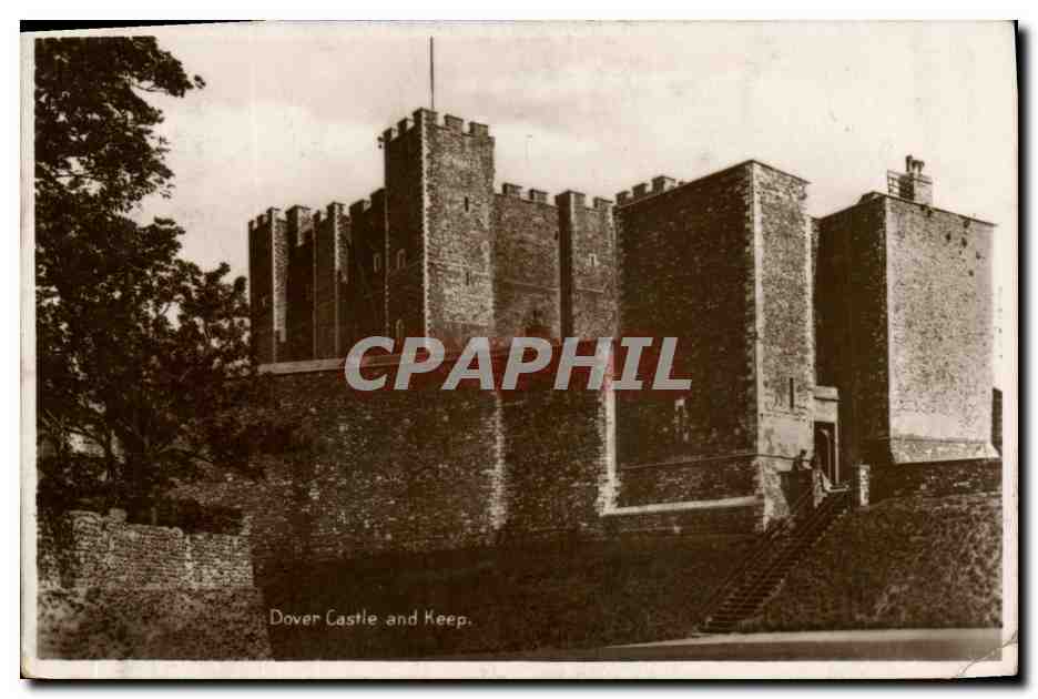 Dover Castle and Keep — vue du château et de la tour octogonale — éditeur non visible - Anverso