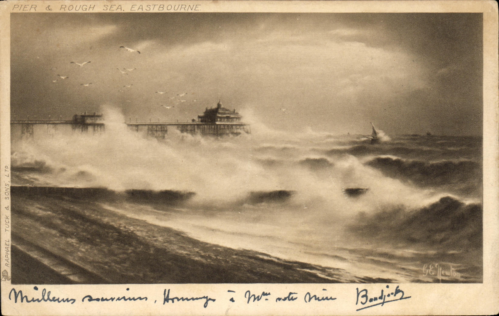 CPA Eastbourne Pier and rough sea