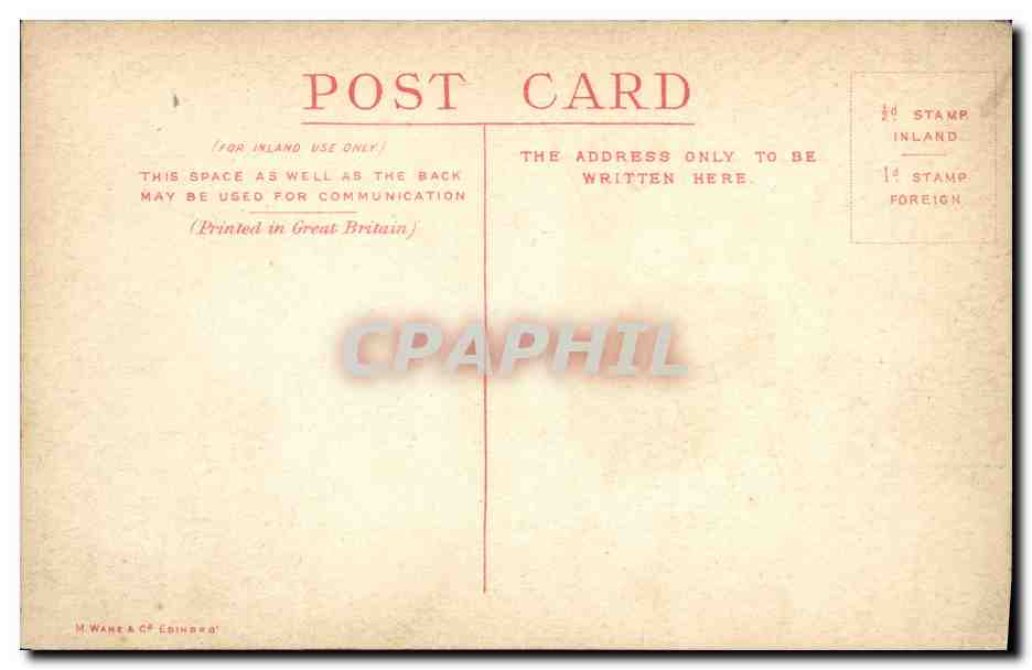 CPA Edinburgh Princes Street and North British Hotel — Rückseite