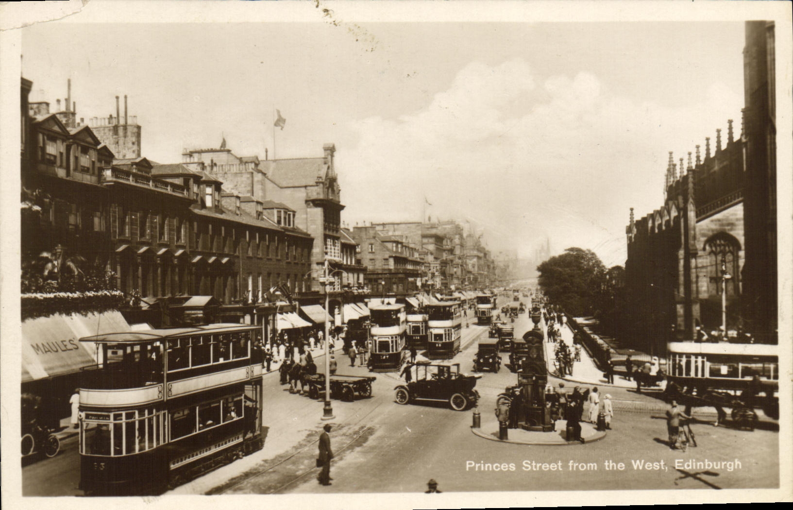 CPA Princes Street From The West Glosgow 