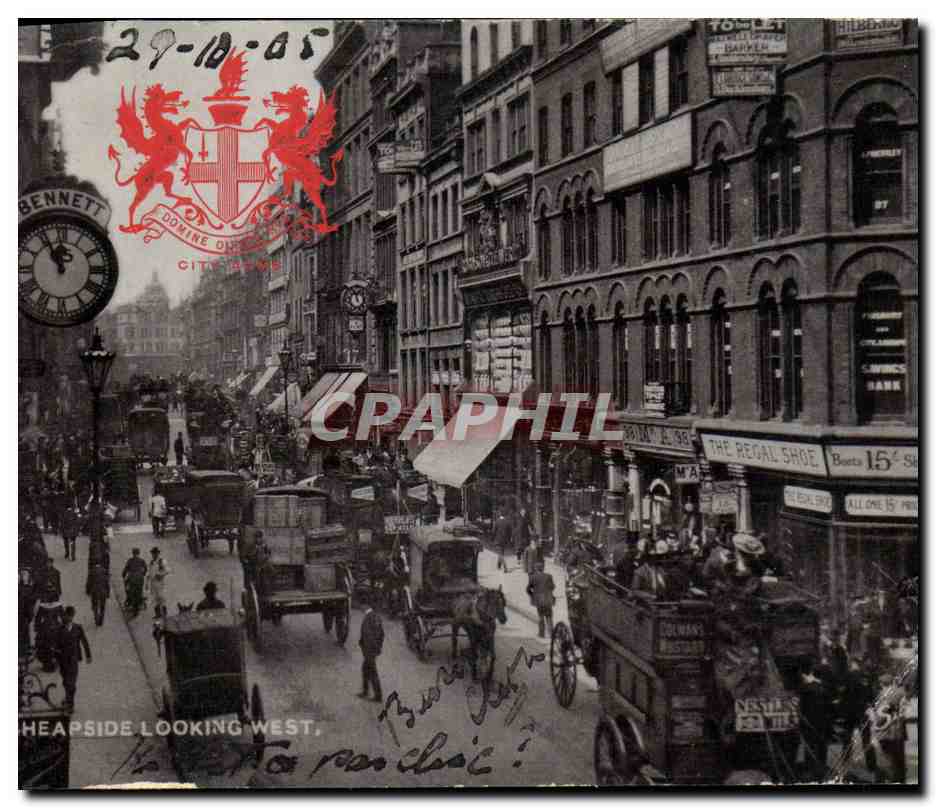 CPA London Cheapside Looking West 