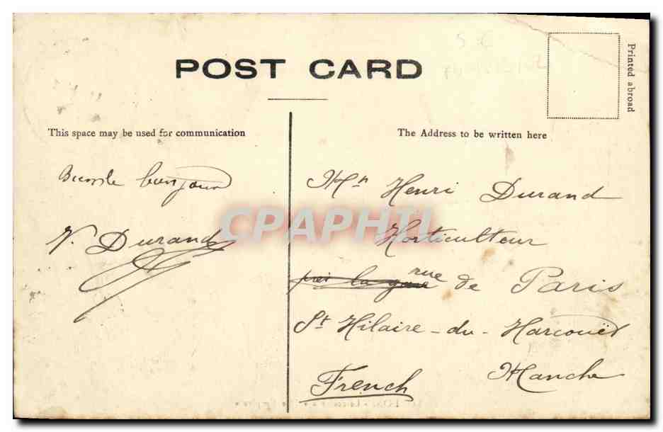 CPA Lonton Leicester Square The Empire — Rückseite