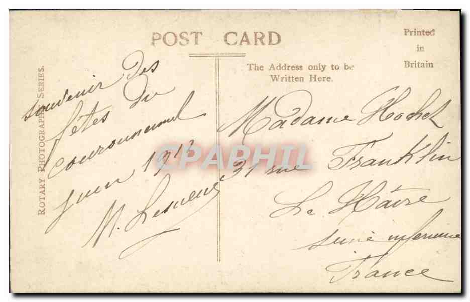 CPA London The Coronation Chair — Verso
