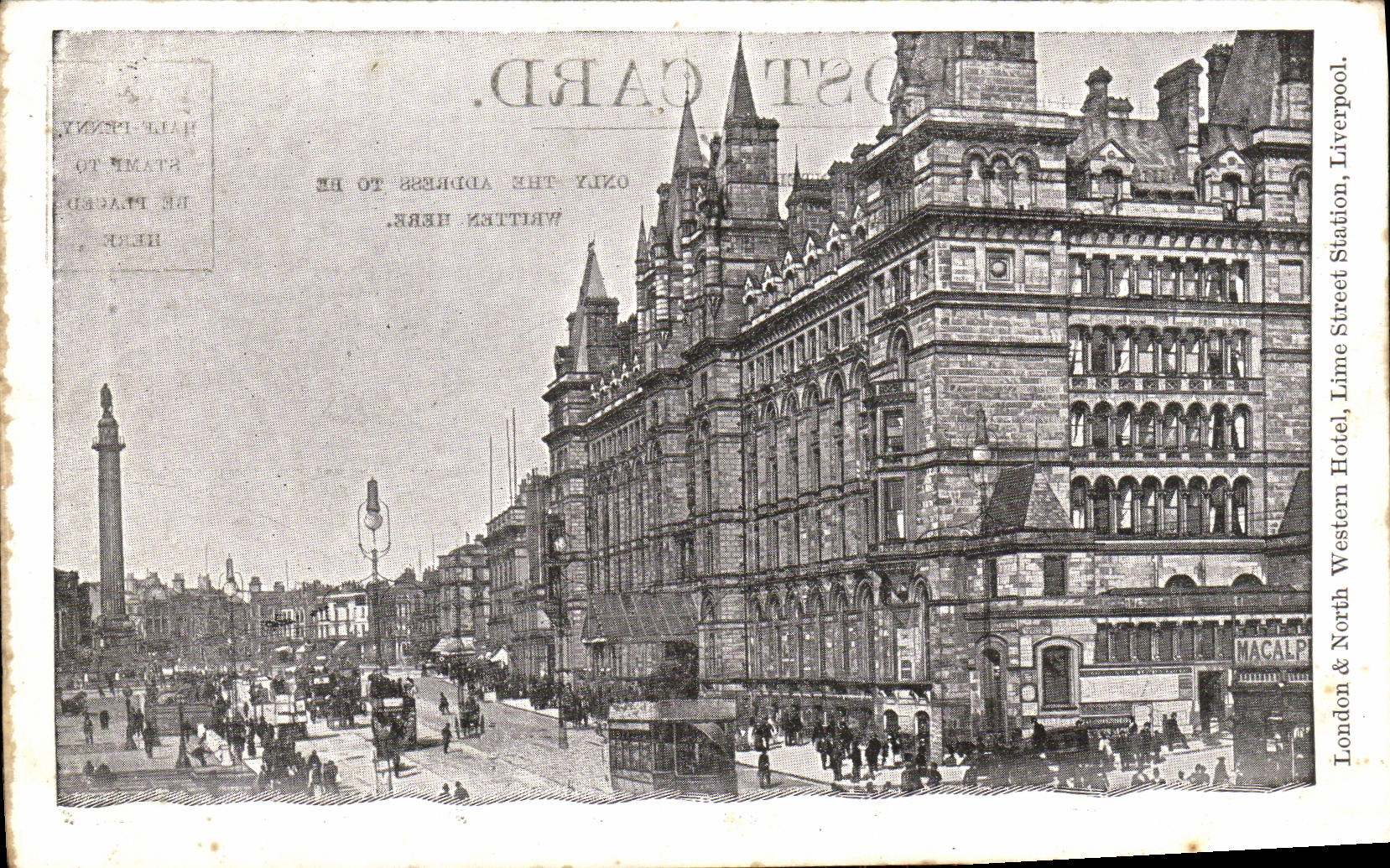 CPA London North Western Hotel Lime Street station Liverpool