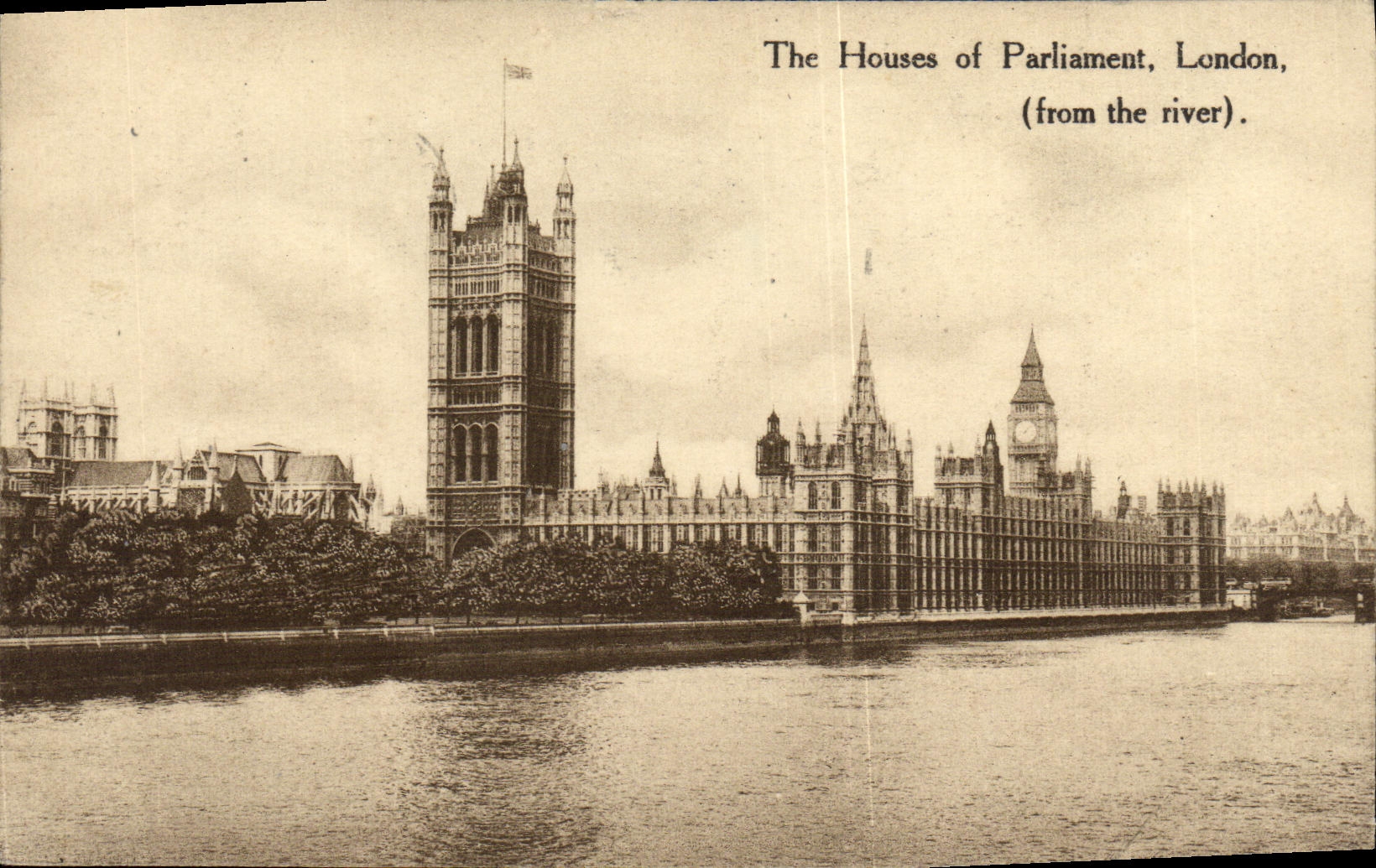 CPA The Houses of Parliament London from the river 