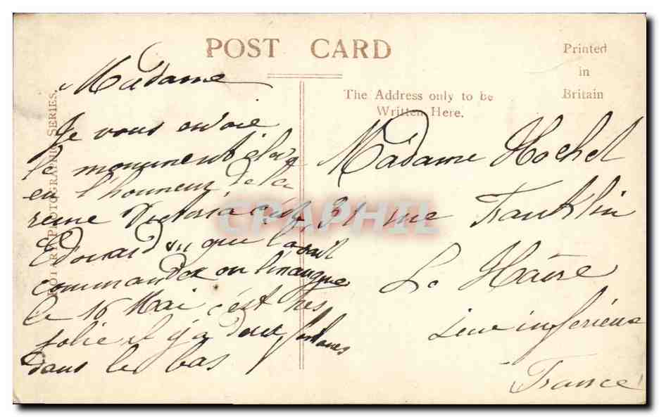 CPA Queen Victoria Memorial Buckingham Palace London — Verso