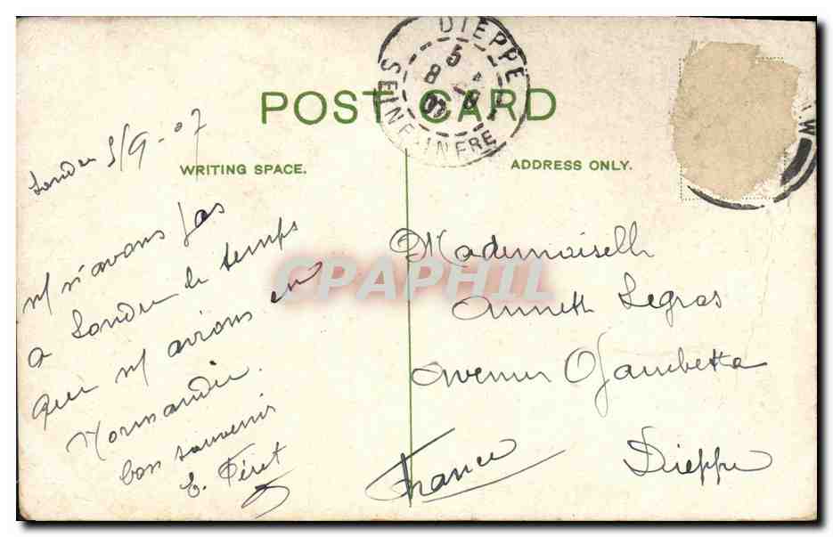CPA The Mansion House Cheapside London  — Rückseite