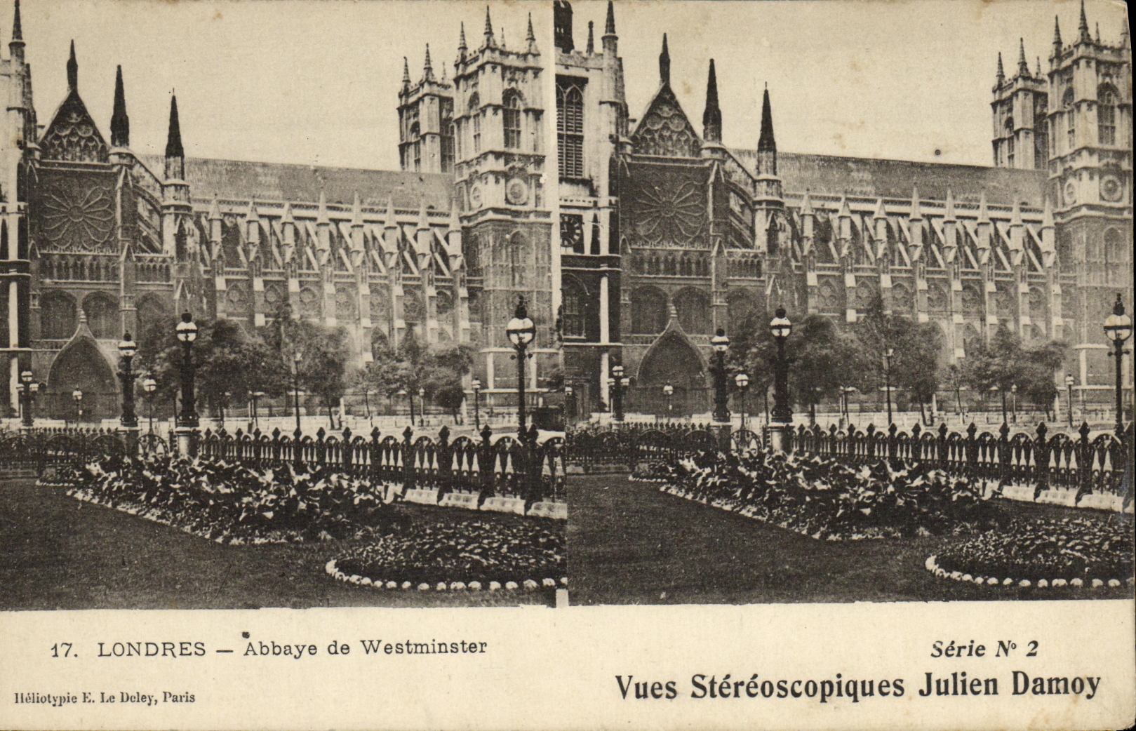 CPA Londres Abbaye de Westminster Vues stereoscopiques Julien Damoy