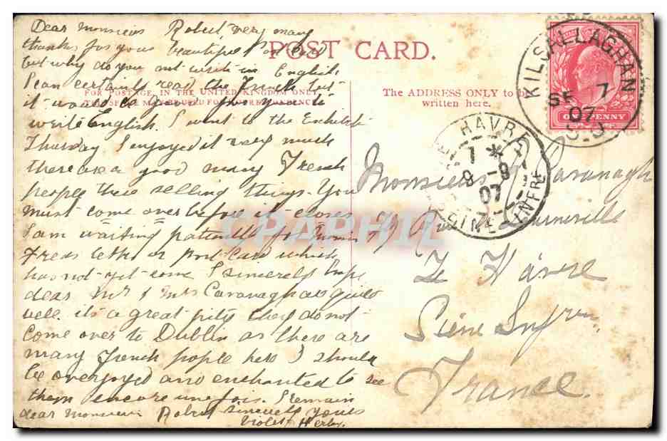 CPA Stephens Green Shelbourne Hotel Dublin  — Rückseite