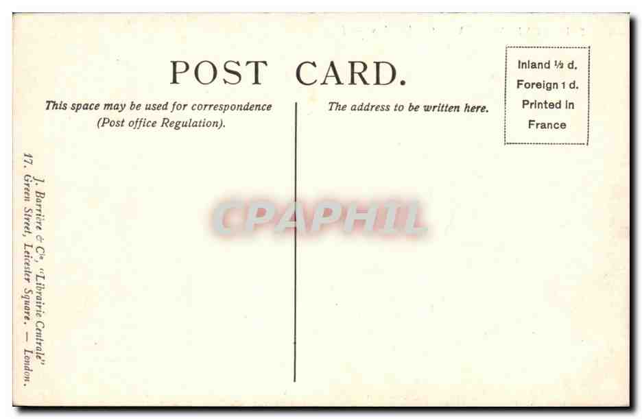 CPA London The National Gallery — Verso