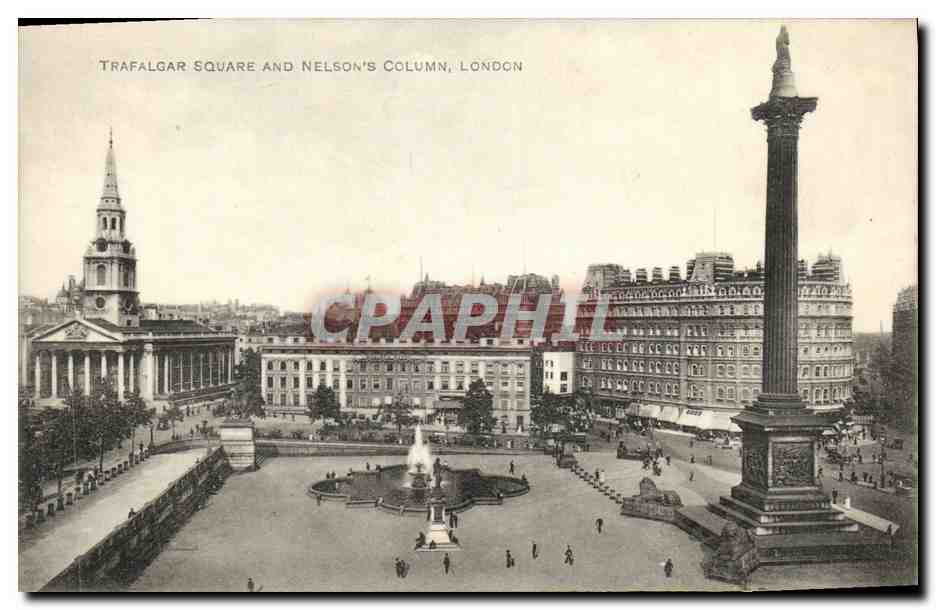 CPA London Trafalgar Square and Nelson s column 
