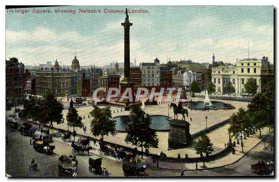 CPA London Traiagar Square Showing Neison s Column
