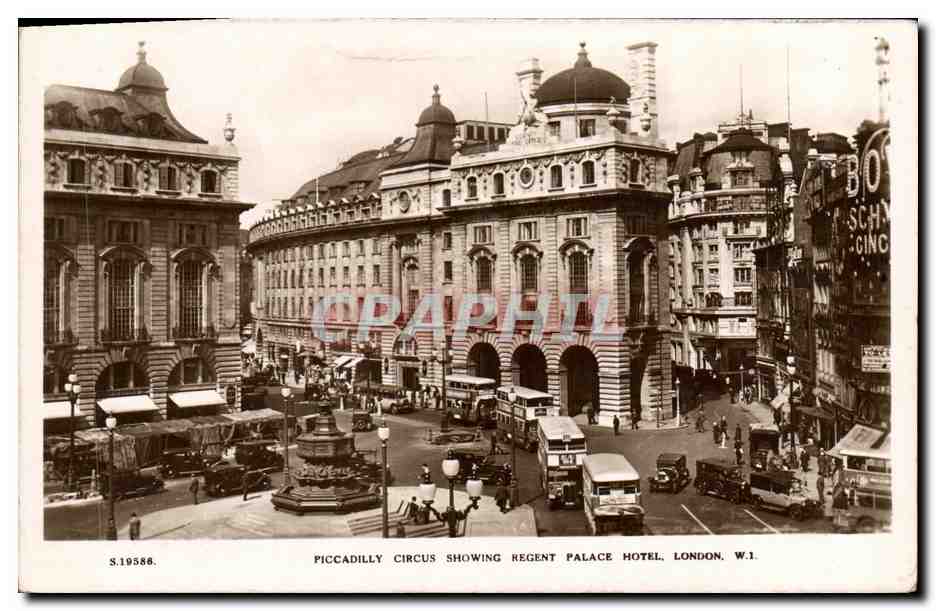 CPA London Piccadilly Circus showing Regent Palace Hotel 