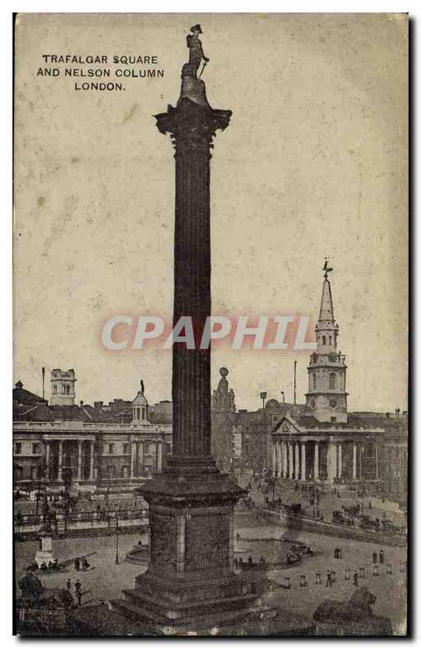 CPA London Trafalgar Square And Nelson Column