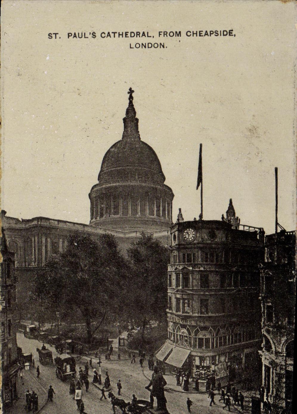 CPA London St Pauls Cathedral From Cheapside