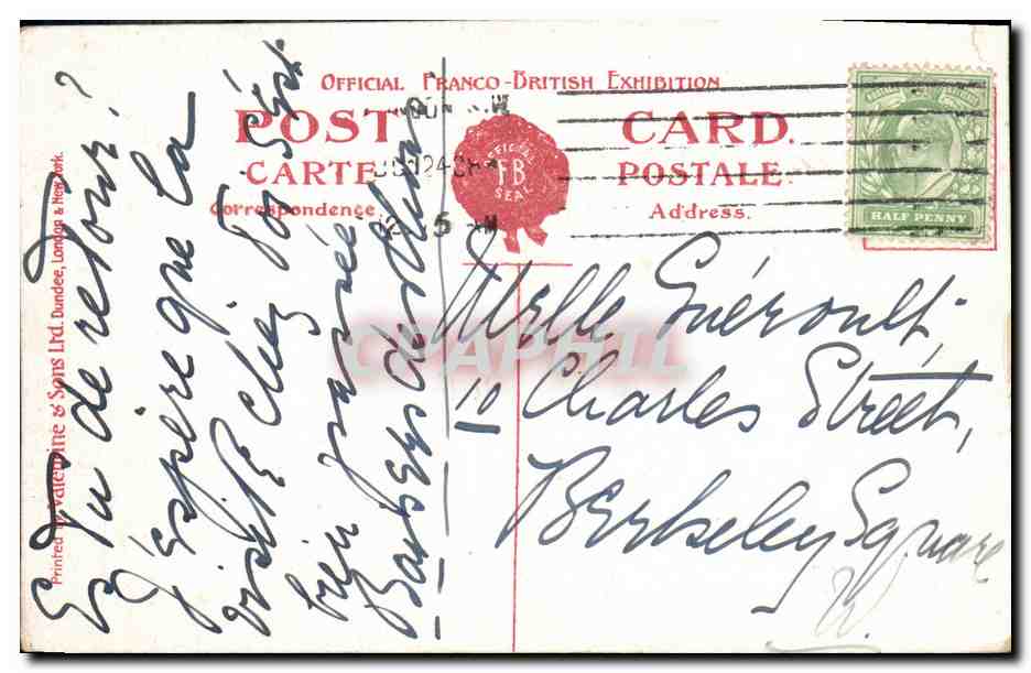 Iers dorp — Franco-Britse Expo, Londen, 1908 — Ballymaclinton — Achterkant