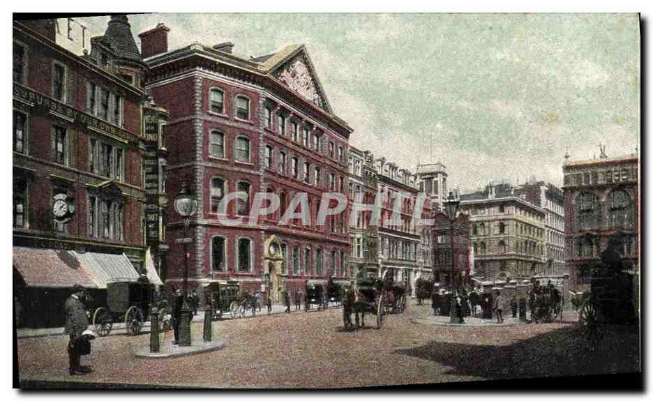 CPA London Queen Victori Street and the Times office 