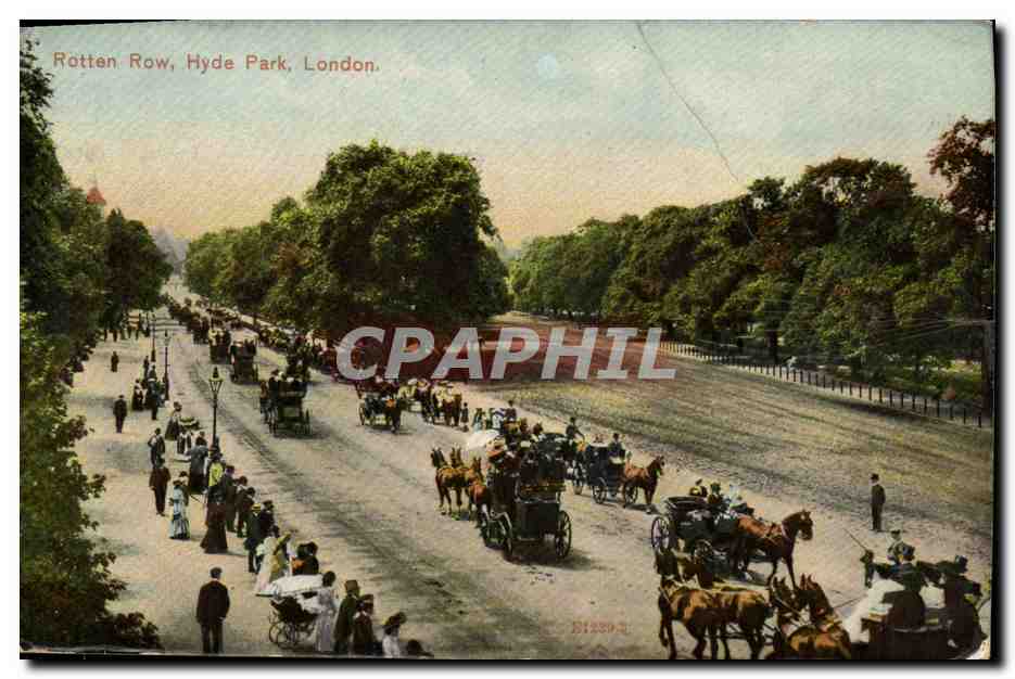 CPA London Rotten Row Hyde Park 